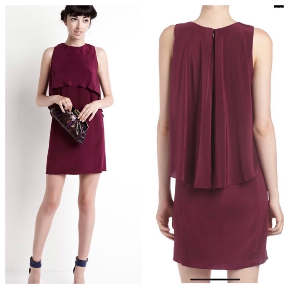 Tibi Silk Layered Shift Dress Size 2